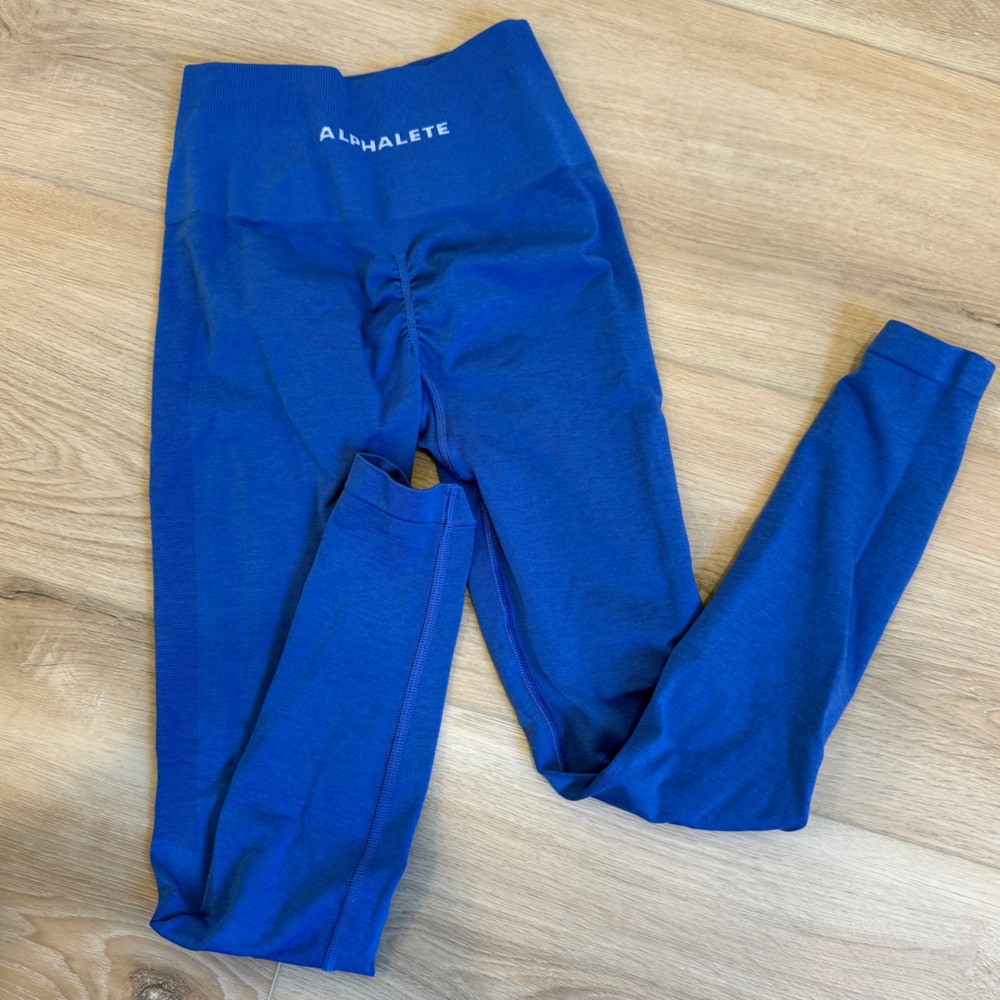 Alphalete sculpt blue leggings XS
